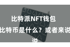 比特派NFT钱包  比特币是什么？或者来说