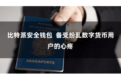 比特派安全钱包  备受纷乱数字货币用户的心疼