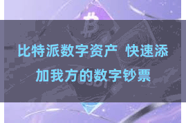 比特派数字资产  快速添加我方的数字钞票