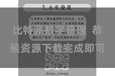 比特派数字管理 恭候资源下载完成即可