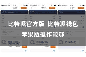 比特派官方版  比特派钱包苹果版操作能够